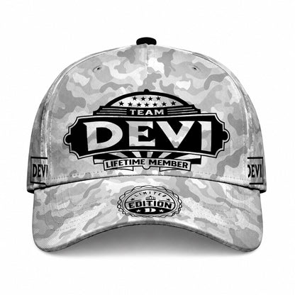 DEVI TC01 HH79 Team Your Name Hat, Personalized Camo Baseball Cap, Custom Family Gift, Gift for Him Her