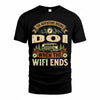 DOI TT898-K6-229 – Personalized Funny Camping Quote Apparel “The Adventure Begins When The WiFi Ends”
