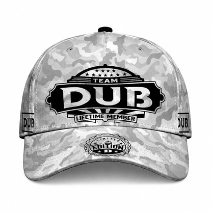 DUB TC01 HH79 Team Your Name Hat, Personalized Camo Baseball Cap, Custom Family Gift, Gift for Him Her