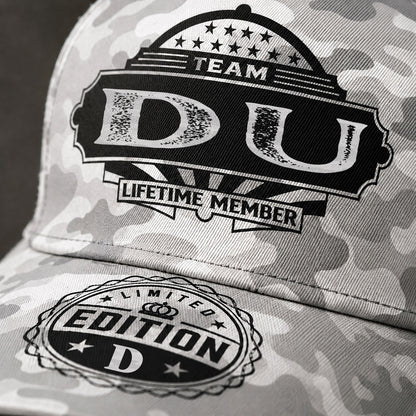 DU TC01 HH79 Team Your Name Hat, Personalized Camo Baseball Cap, Custom Family Gift, Gift for Him Her