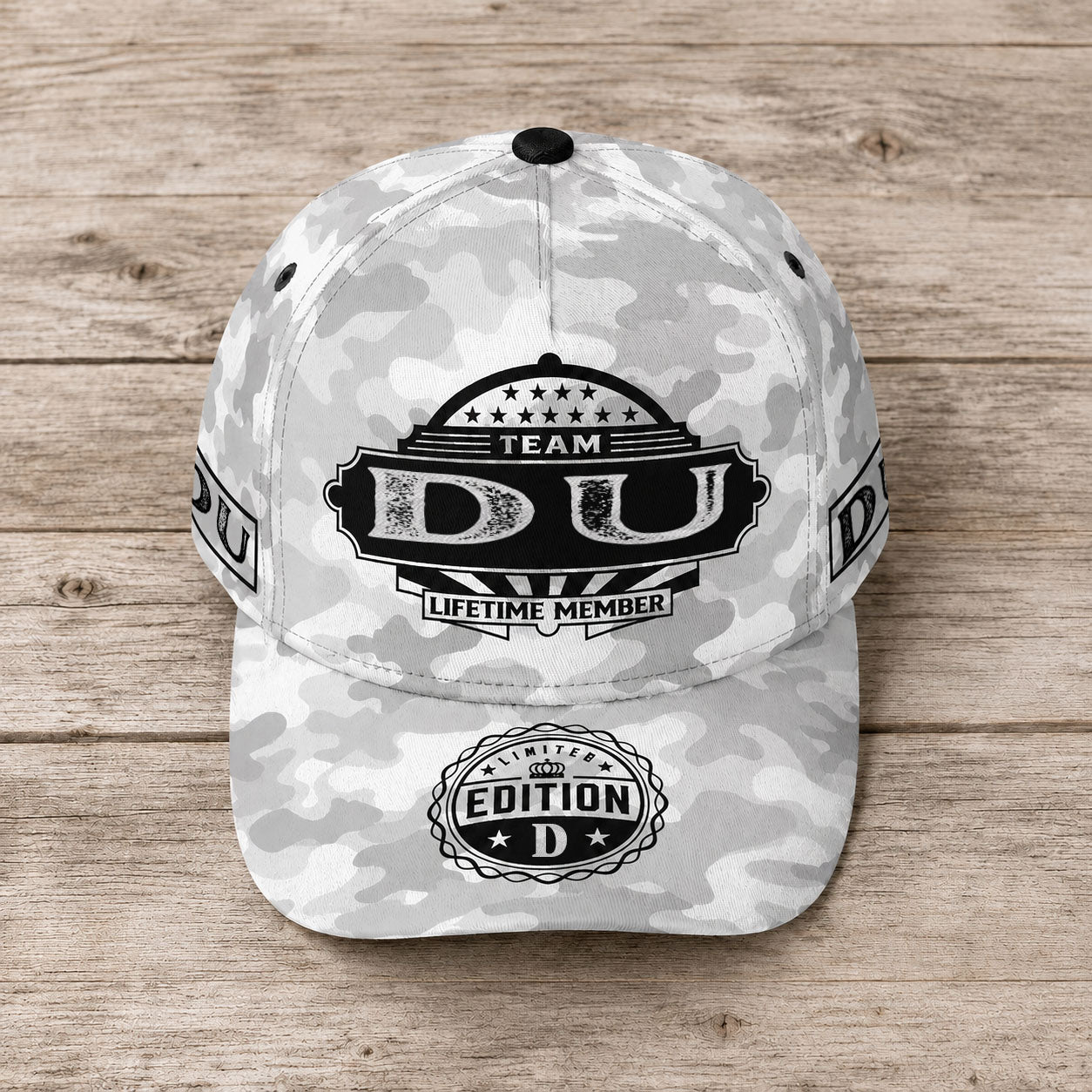 DU TC01 HH79 Team Your Name Hat, Personalized Camo Baseball Cap, Custom Family Gift, Gift for Him Her