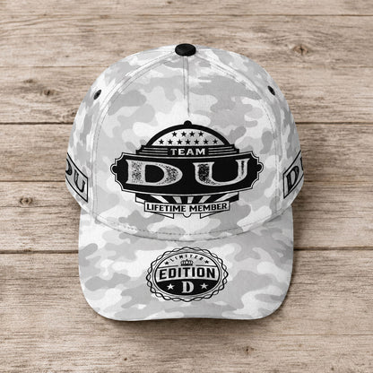 DU TC01 HH79 Team Your Name Hat, Personalized Camo Baseball Cap, Custom Family Gift, Gift for Him Her