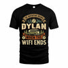 DYLAN TT898-K6-229 – Personalized Funny Camping Quote Apparel “The Adventure Begins When The WiFi Ends”