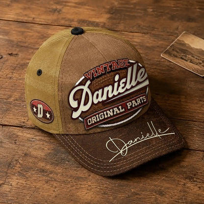 DANIELLE TC02 HH79  Personalized Name Baseball Cap, Vintage Retro Hat, Custom Gift for Him & Her