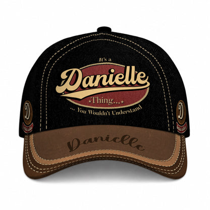 DANIELLE  TC06 HH79 Personalized Distressed Baseball Cap, Custom Retro Trucker Hat, Statement Dad Cap