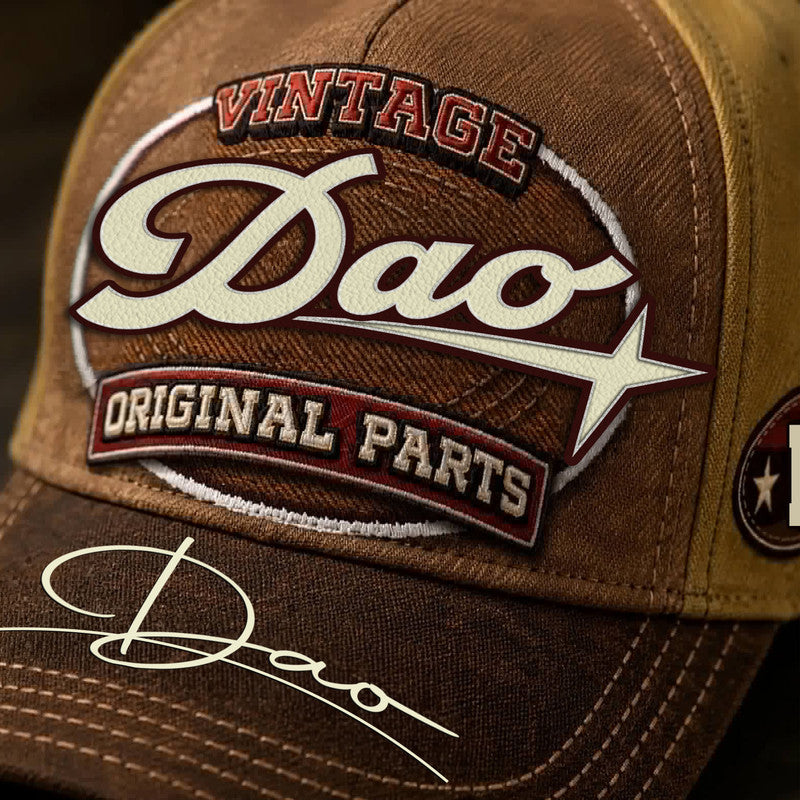 DAO TC02 HH79  Personalized Name Baseball Cap, Vintage Retro Hat, Custom Gift for Him & Her