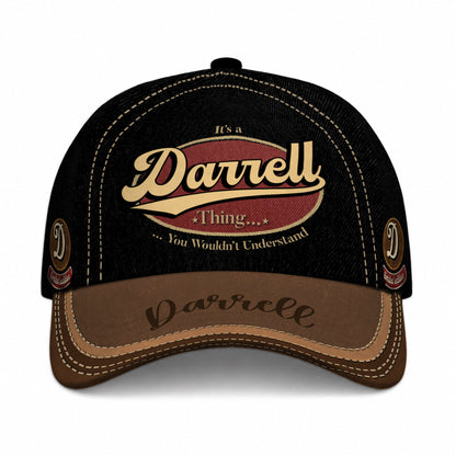 DARRELL  TC06 HH79 Personalized Distressed Baseball Cap, Custom Retro Trucker Hat, Statement Dad Cap