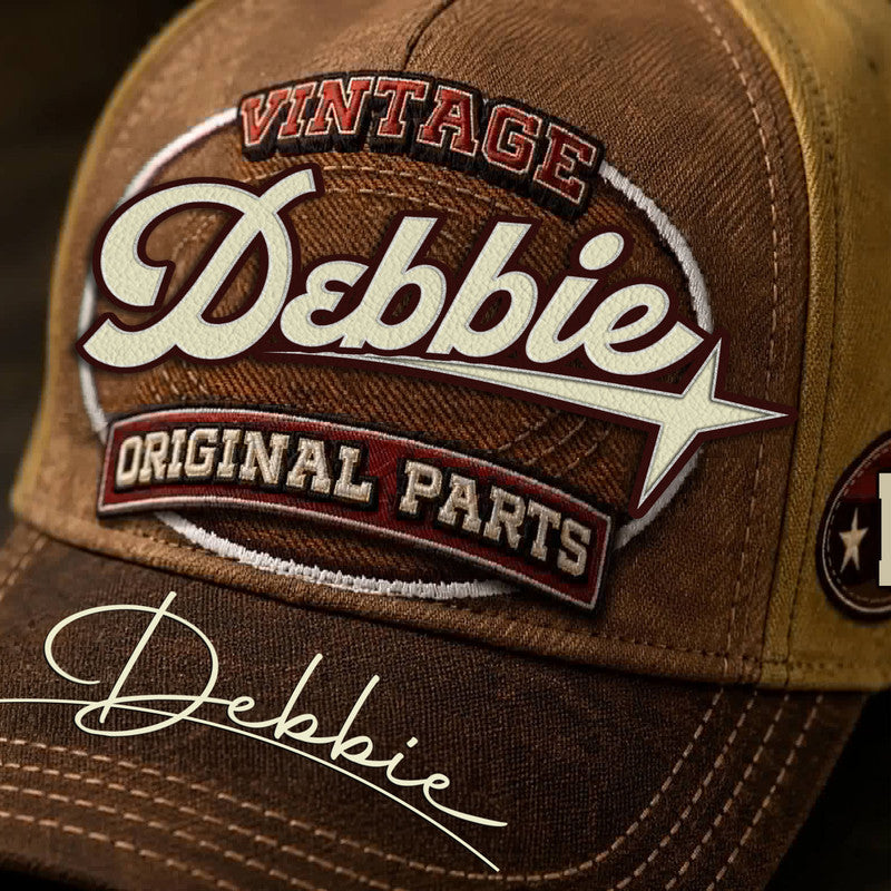 DEBBIE TC02 HH79  Personalized Name Baseball Cap, Vintage Retro Hat, Custom Gift for Him & Her