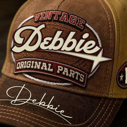 DEBBIE TC02 HH79  Personalized Name Baseball Cap, Vintage Retro Hat, Custom Gift for Him & Her
