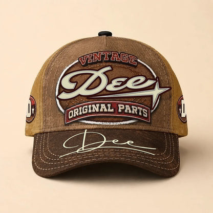 DEE TC02 HH79  Personalized Name Baseball Cap, Vintage Retro Hat, Custom Gift for Him & Her