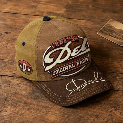 DEL TC02 HH79  Personalized Name Baseball Cap, Vintage Retro Hat, Custom Gift for Him & Her