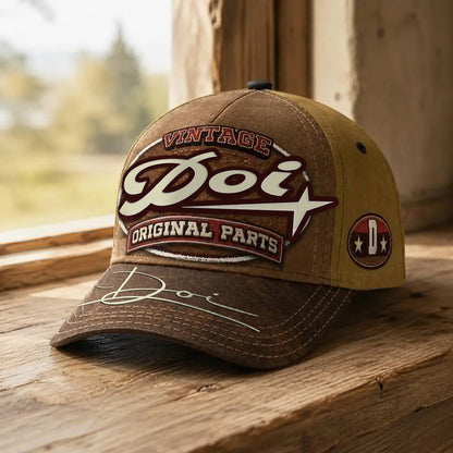 DOI TC02 HH79  Personalized Name Baseball Cap, Vintage Retro Hat, Custom Gift for Him & Her