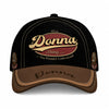 DONNA  TC06 HH79 Personalized Distressed Baseball Cap, Custom Retro Trucker Hat, Statement Dad Cap