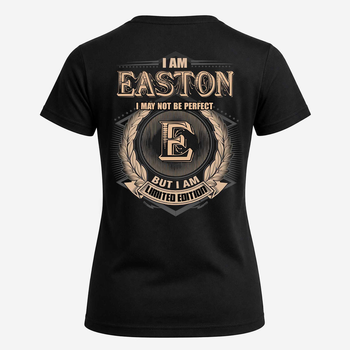 EASTON 2K-101–Personalized Name Quote Apparel “I Am NAME May Not Be Perfect But I Am Limited Edition”