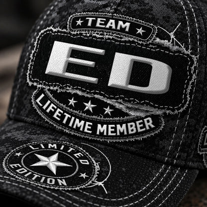 ED TC03 HH79  Personalized Black Camo Baseball Cap, Custom Name Family Hat