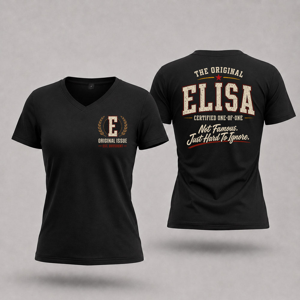 ELISA W65-F6-168 – Personalized Original Issue Apparel “The Original NAME Certified One-of-One"