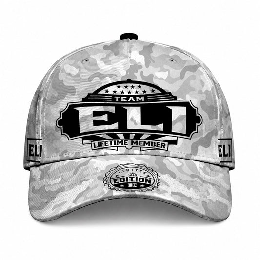 ELI TC01 HH79 Team Your Name Hat, Personalized Camo Baseball Cap, Custom Family Gift, Gift for Him Her