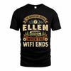 ELLEN TT898-K6-229 – Personalized Funny Camping Quote Apparel “The Adventure Begins When The WiFi Ends”