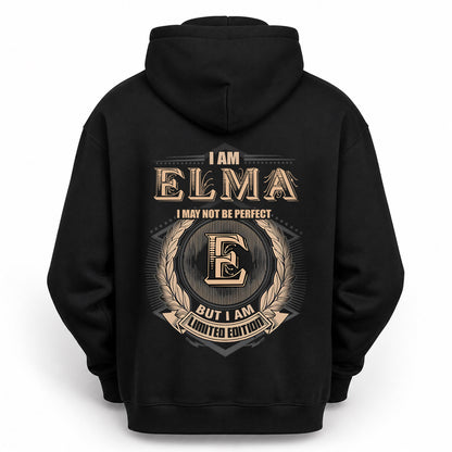 ELMA 2K-101–Personalized Name Quote Apparel “I Am NAME May Not Be Perfect But I Am Limited Edition”