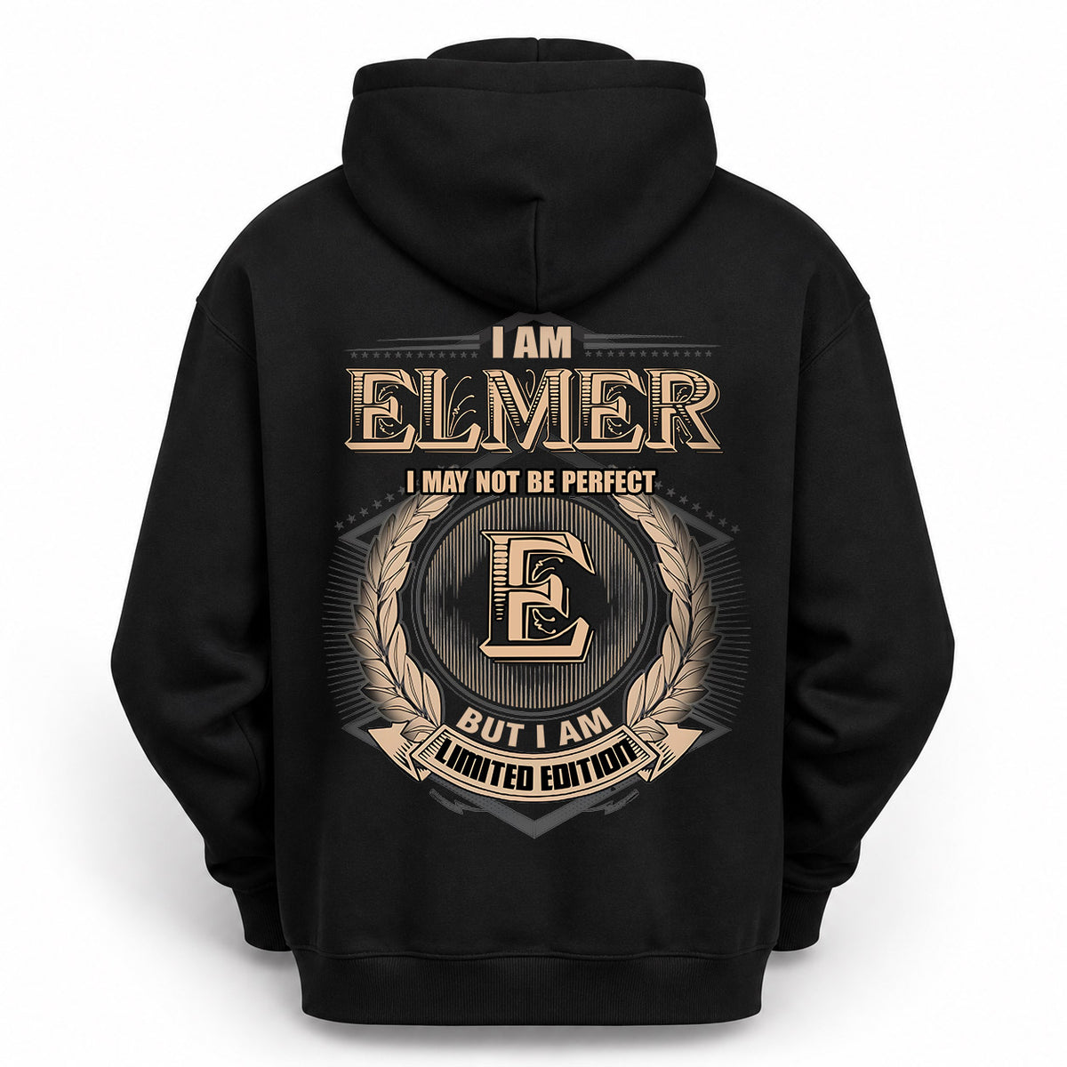 ELMER 2K-101–Personalized Name Quote Apparel “I Am NAME May Not Be Perfect But I Am Limited Edition”
