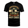 EL TT898-K6-229 – Personalized Funny Camping Quote Apparel “The Adventure Begins When The WiFi Ends”