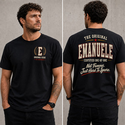 EMANUELE W65-F6-168 – Personalized Original Issue Apparel “The Original NAME Certified One-of-One"