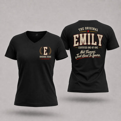 EMILY W65-F6-168 – Personalized Original Issue Apparel “The Original NAME Certified One-of-One"