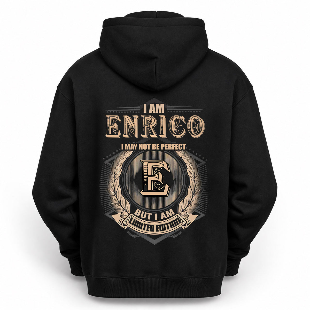 ENRICO 2K-101–Personalized Name Quote Apparel “I Am NAME May Not Be Perfect But I Am Limited Edition”