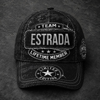 ESTRADA TC03 HH79  Personalized Black Camo Baseball Cap, Custom Name Family Hat