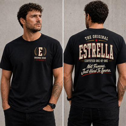 ESTRELLA W65-F6-168 – Personalized Original Issue Apparel “The Original NAME Certified One-of-One"