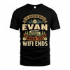 EVAN TT898-K6-229 – Personalized Funny Camping Quote Apparel “The Adventure Begins When The WiFi Ends”