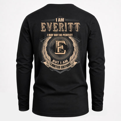 EVERITT 2K-101–Personalized Name Quote Apparel “I Am NAME May Not Be Perfect But I Am Limited Edition”
