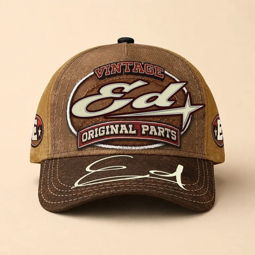 ED TC02 HH79  Personalized Name Baseball Cap, Vintage Retro Hat, Custom Gift for Him & Her