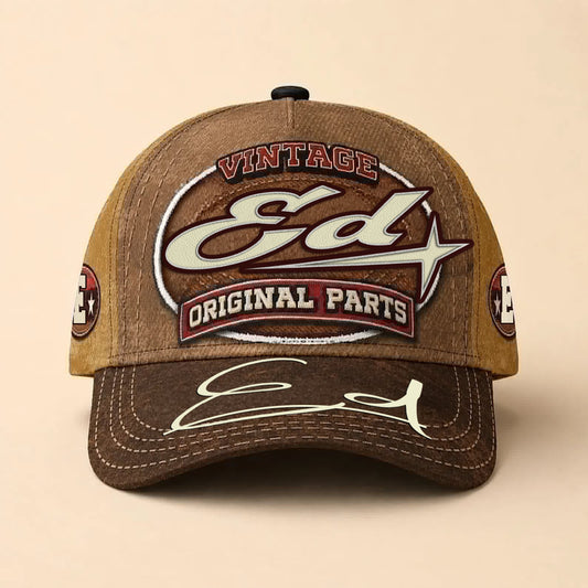 ED TC02 HH79  Personalized Name Baseball Cap, Vintage Retro Hat, Custom Gift for Him & Her