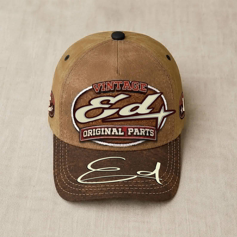 ED TC02 HH79  Personalized Name Baseball Cap, Vintage Retro Hat, Custom Gift for Him & Her