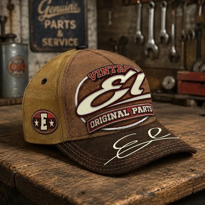 EL TC02 HH79  Personalized Name Baseball Cap, Vintage Retro Hat, Custom Gift for Him & Her