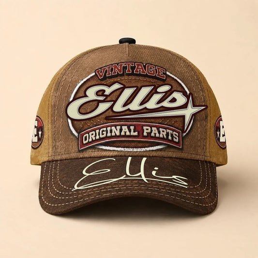 ELLIS TC02 HH79  Personalized Name Baseball Cap, Vintage Retro Hat, Custom Gift for Him & Her