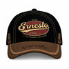 ERNESTO  TC06 HH79 Personalized Distressed Baseball Cap, Custom Retro Trucker Hat, Statement Dad Cap