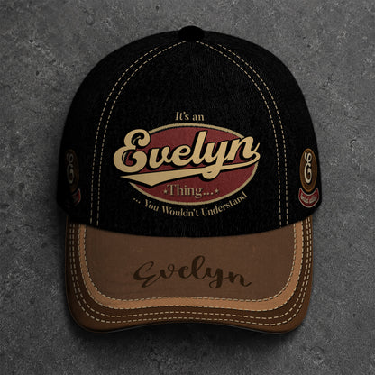 EVELYN  TC06 HH79 Personalized Distressed Baseball Cap, Custom Retro Trucker Hat, Statement Dad Cap