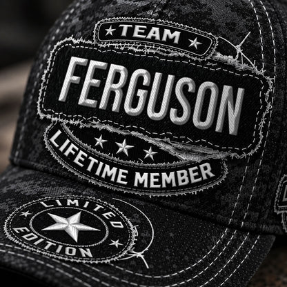 FERGUSON TC03 HH79  Personalized Black Camo Baseball Cap, Custom Name Family Hat