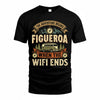 FIGUEROA TT898-K6-229 – Personalized Funny Camping Quote Apparel “The Adventure Begins When The WiFi Ends”