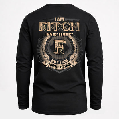 FITCH 2K-101–Personalized Name Quote Apparel “I Am NAME May Not Be Perfect But I Am Limited Edition”