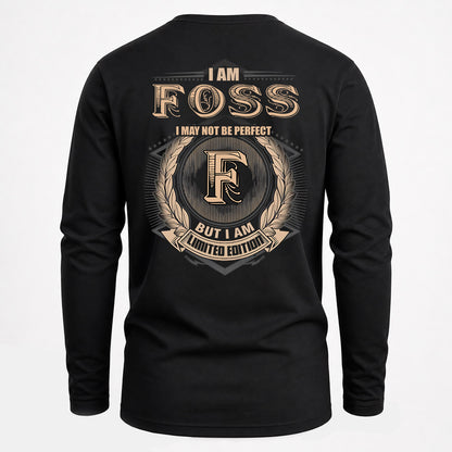 FOSS 2K-101–Personalized Name Quote Apparel “I Am NAME May Not Be Perfect But I Am Limited Edition”