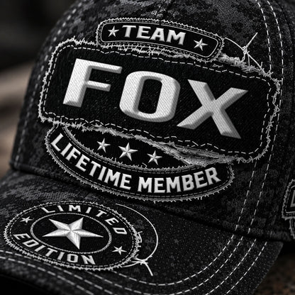 FOX TC03 HH79  Personalized Black Camo Baseball Cap, Custom Name Family Hat