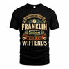 FRANKLIN TT898-K6-229 – Personalized Funny Camping Quote Apparel “The Adventure Begins When The WiFi Ends”