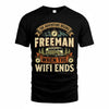 FREEMAN TT898-K6-229 – Personalized Funny Camping Quote Apparel “The Adventure Begins When The WiFi Ends”