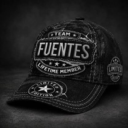 FUENTES TC03 HH79  Personalized Black Camo Baseball Cap, Custom Name Family Hat