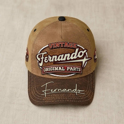 FERNANDO TC02 HH79  Personalized Name Baseball Cap, Vintage Retro Hat, Custom Gift for Him & Her