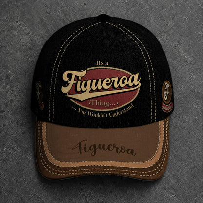 FIGUEROA  TC06 HH79 Personalized Distressed Baseball Cap, Custom Retro Trucker Hat, Statement Dad Cap