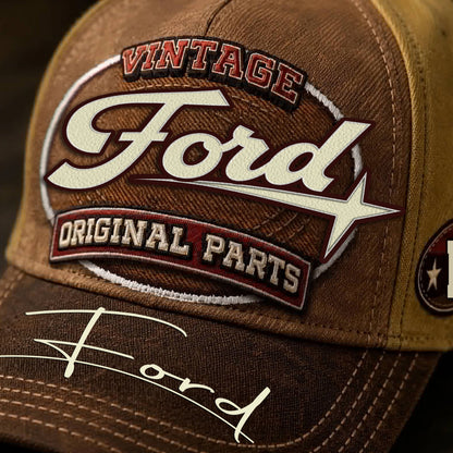 FORD TC02 HH79  Personalized Name Baseball Cap, Vintage Retro Hat, Custom Gift for Him & Her